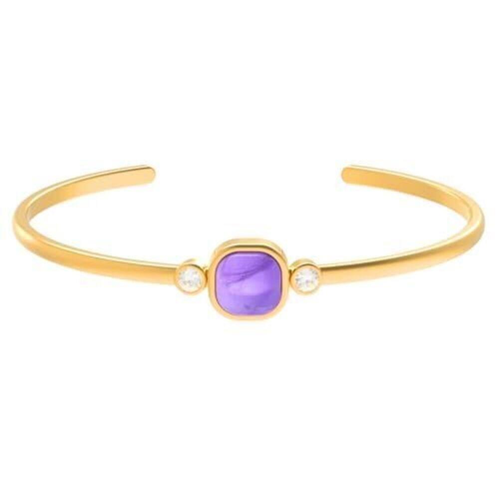 8346 Bracelet – 925 Sterling Silver 18K Gold Plated – Adjustable Square